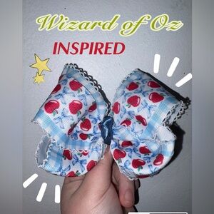 Wizard of oz inspired little/baby girls handmade boutique moon stitch bow!